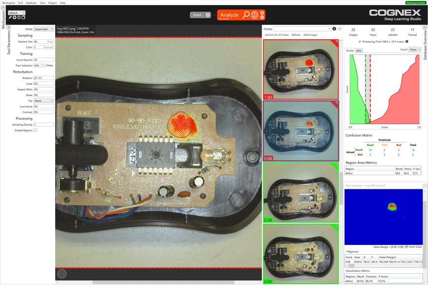 Semplificare l'addestramento delle reti neurali grazie all'interfaccia grafica di VisionPro Deep Learning e all'intuitivo ambiente di programmazione